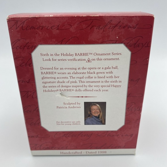 NIB Vintage Happy Holidays 1998 Barbie Doll Mattel Special Edition + Ornament - Picture 7 of 8
